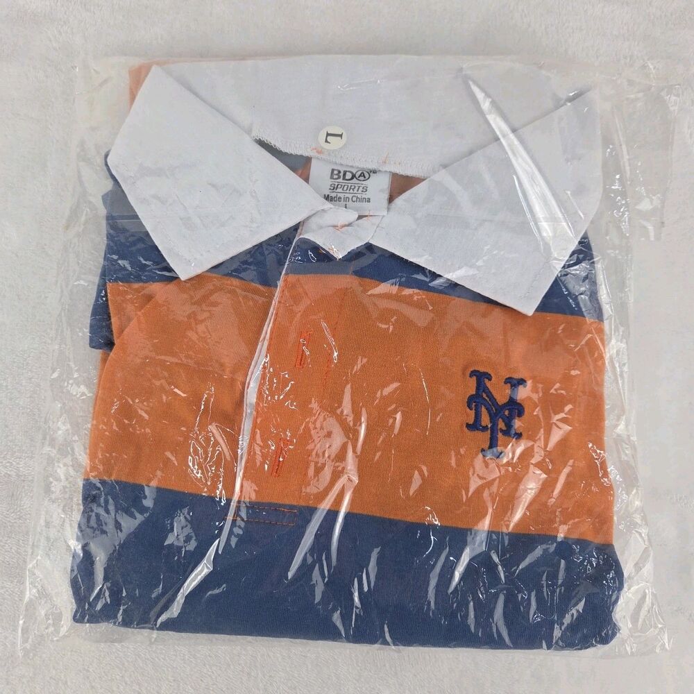 New York Mets Rugby Polo Shirt Men’s Large MLB Baseball Stadium Giveaway SGA NIP